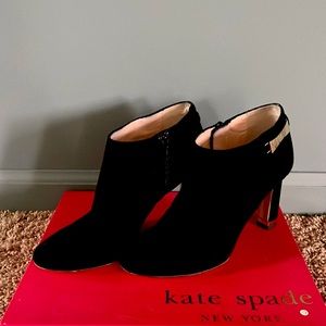 Kate Spade “Aldaz” Ankle Boots in Black Suede - Size 6